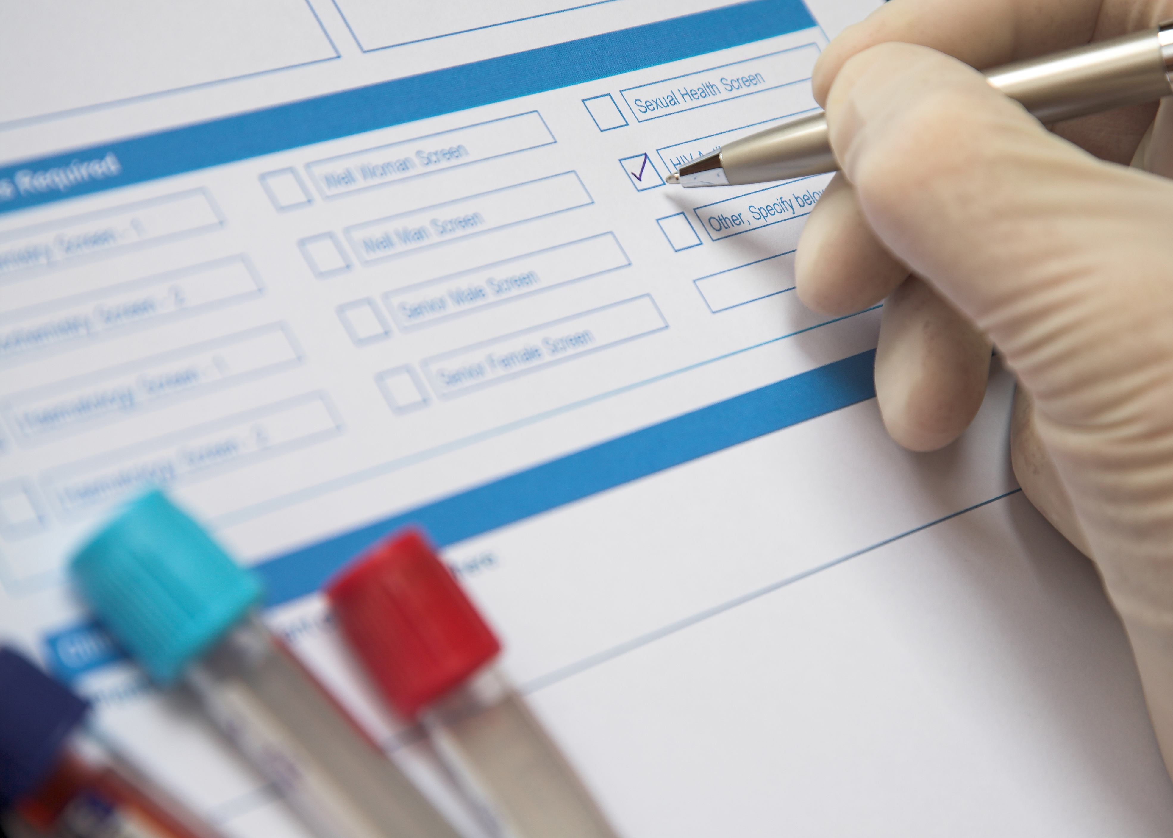 What types of medical forms do doctors keep in patient records?